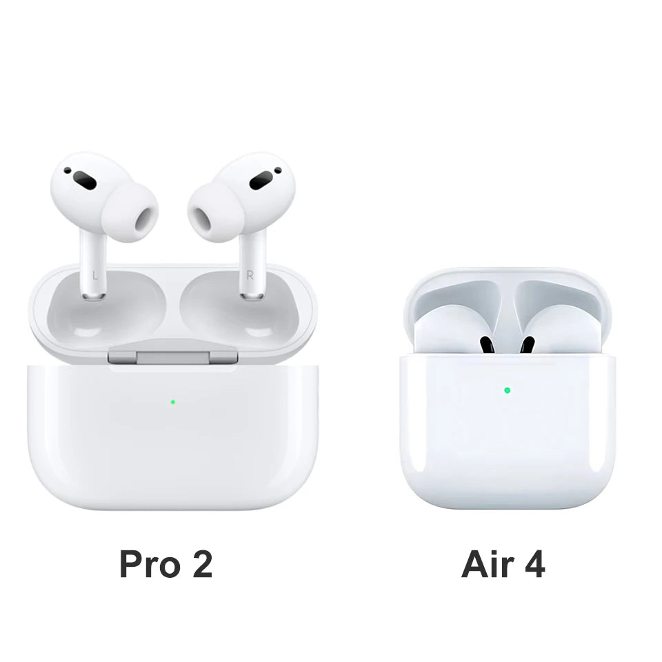 2Pcs For Pro 2 Air 4 Wireless Bluetooth Earphones TWS Earbuds Noise Cancelling Headset For iPhone Android Airpods ANC Headphones
